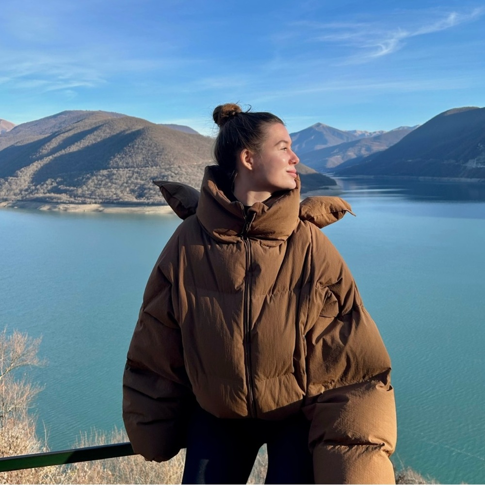 Oversized Brown Puffer Jacket